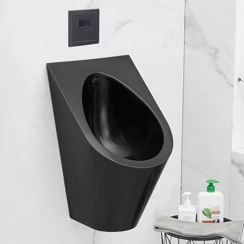 Urinario negro de acero inoxidable con sensor para bares 3