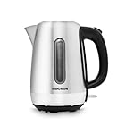 Morphy Richards Equip Kettle, 1.7L, 3Kw Rapid boil, Removeable Limescale Filter, Easy View Water Gauge, Brushed Stainless Steel Case, 102786