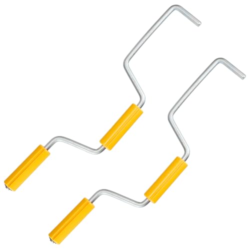 Sumnacon Strap Winder, 2 Pcs 17 Inch Strap Winder for Truck Flatbed Trailer,Stainless Steel Flatbed Hand Roller for Winding Straps Portable Flatbed Winch Winder for Winch Straps, Yellow