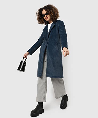 Image of PINACOLADA Women's Regular Fit Long Coat For Winter Wear | Collar Neck | Full Sleeve | Buttoned | Casual Jacket For Woman & Girl | Western Stylish Jacket For Women