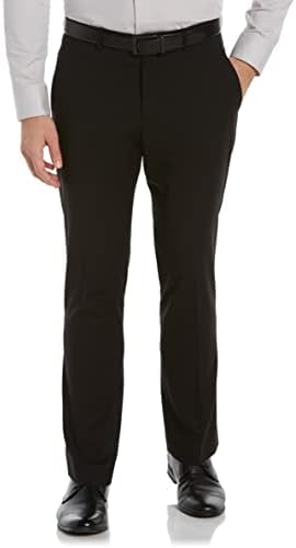 Perry Ellis Men's Portfolio Slim Fit Dress Pants with Active Waistband,  Non-Iron Stretch Premium Fabric, Lightweight Durable, Black, 34W x 30L: Buy  Online at Best Price in UAE - Amazon.ae