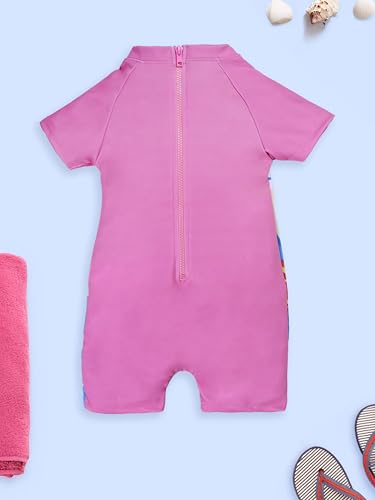 Image of KiddoPanti Boys & Girls Half Sleeve Mid Thigh Length Swim Suit