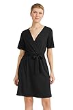 Länge: Kurz C&A Damen Kleid Wickelausschnitt Kurz Wickel-Form Kleider schwarz XL