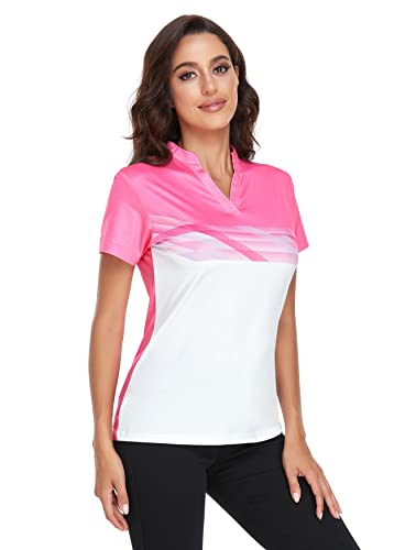 Igeekwell Printed Golf Polo Shirt Women Wicking Short Sleeve T Shirts Loose Fit #TOP1