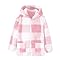 XINYUNZU Fille Veste polaire à Capuche chaude Manteau à carreaux avec poche Zipper Blouson Mignon Coat Girls Vêtement Hiver Manteaux Enfant 4-14 Ans Rosa 11 ans