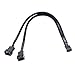 Heritan 1-2-drożny pleciony kabel rozdzielacz Y 3/4-pinowy PWM złącze męskie wentylator komputer PC przedłużacz wentylatora