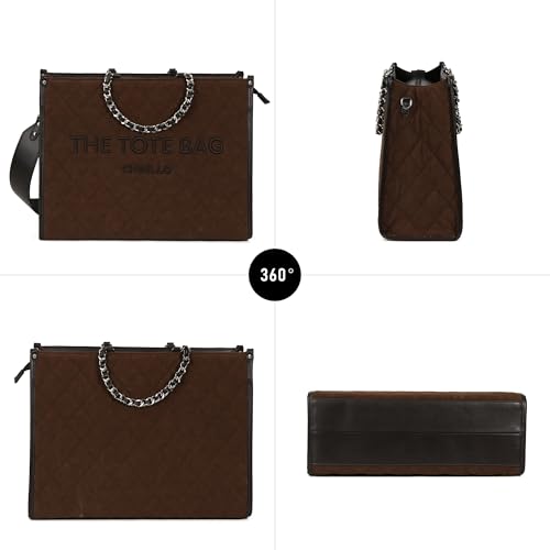 Image of Chinllo Laptop Tote Bag for Women Top Handle Satchel Purse and Handbags Work Compartment with Shoulder Strap
