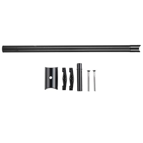 Tubo De Sillín De Bicicleta De Aleación De Aluminio 31.8mm, Sillín Ajustable para Bicicleta Plegable De Montaña Y Carretera, Rojo - Alta Resistencia, Ajuste Preciso, Uso Seguro (Negro)