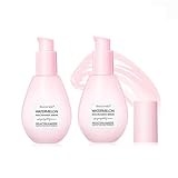 2 Pcs Essence Glow Serum Primer Watermelon,Niacinamide Hyaluronic Acid Moisturize Serum.