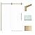 Transolid TPBT608010C-T-CB Teegan Plus 56.5-59 in. W x 80 in. H Semi-Frameless Sliding Barn Shower Door with Fixed Panel in Champagne Bronze with Clear Glass and Turin Handles