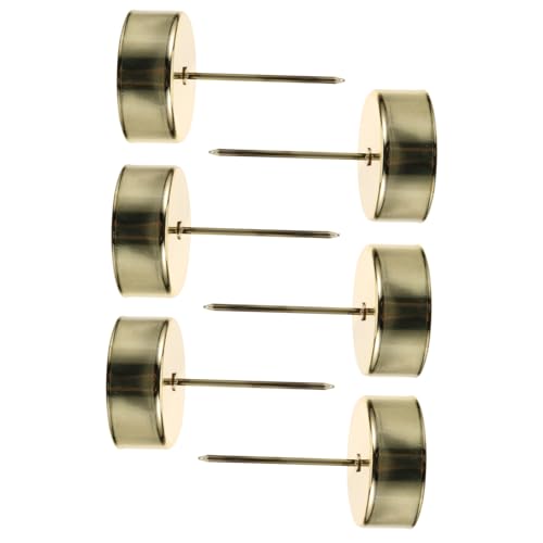 UKCOCO 6 pièces Support Bougies Doré avec Pointe Lot de Bougeoirs pour Décoration Noël Centre de Table Sapin Porte-Bougies et Élégants