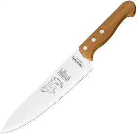 Faca para Carne Tramontina Churrasco com Lâminas em Aço Inox e Cabo de Madeira Natural 8'