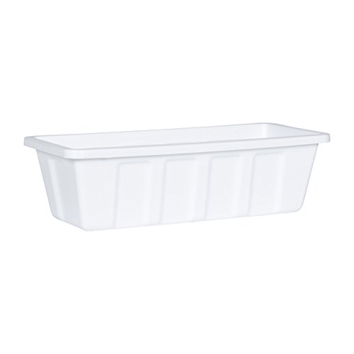 Novelty 2182, White, 18Inch PolyPro Plastic Flower Box Planter