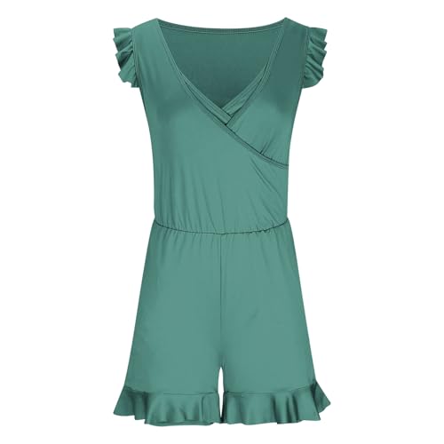 Girls Swim Romper Ruched One Piece Full Coverage Bathing Suits Cute Ruffle Trim Swimsuit4