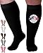 Made in The USA XXL Plus Size Opaque Compression Socks, Knee-Hi - Firm Medical Support Hose - Closed Toe, 20-30 mmHg Graduated Compression Stockings (Size: 2XL, Black) Unisex Men and Woman