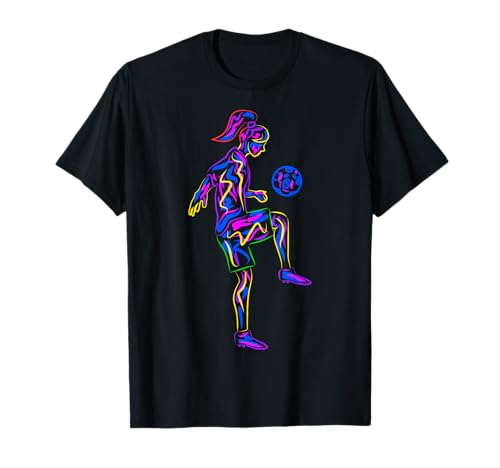 Fille de Football Joueur de Football Femmes T-Shirt
