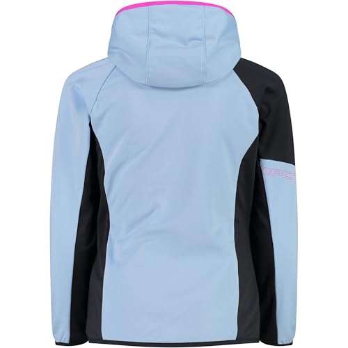 CMP Jacke für Mädchen aus Stretch-Fleece, Performance, mit fester Kapuze, Uni – Kinder und Jugendliche