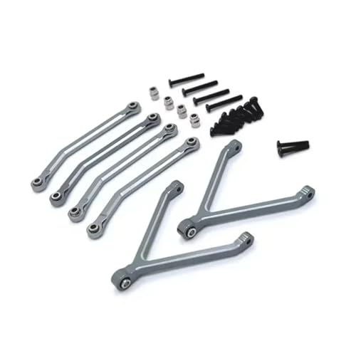 RC��������̕��i For FMS Xiaoqi For FCX24 1/24 ���� CNC �V���[�V�A�N�X���Œ胊���N�v���Z�X�A�b�v�O���[�h�đ��� RC �J�[���i���f���A�N�Z�T���[�N���[���[(Gray)