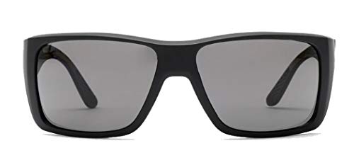 OTIS Eyewear Coastin Sunglasses Matte Black Polar Grey Mineral Glass Lenses Polarized UV Protection Scratch Resistant Lightweight Durable Frame Unisex Mens Womens Stylish Eyewear for Driving Outdoor