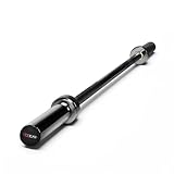 CAP Barbell 2' Olympic Solid 6 ft Bar, Bronze Bushings, Black