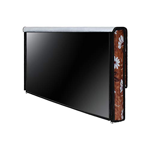 Image of DREAM CARE Double Use - Transparent & Printed Flap - 43 Inches LED TV Cover, Waterproof LED TV Cover for (LG, Samsung, Vu, Mi, Realme, TCL, Croma), SA49