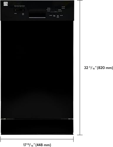 Kenmore 2214709 22-14709 18 Inch Built-In Stainless Steel Tub Dishwasher With Easyflex 3Rd, Smartwash, Ultrawash Plus, Turbodry, Morespace Adjustable Rack, Energy Star, 22.44"D X 17.65"W X 32.29"H, Black thumb #1