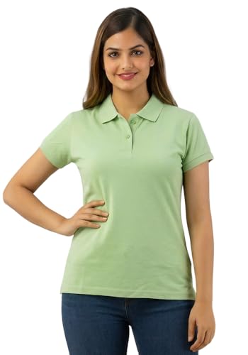 Image of Wear Your Opinion Womens Polo Collar Neck T-Shirt Top (Design: Solid)