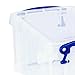 Really Useful Box 1.6 Liter Plastic Stackable Storage Container with Snap Lid & Built-in Clip Lock Handles for Home or Office Organization, 4 Pack