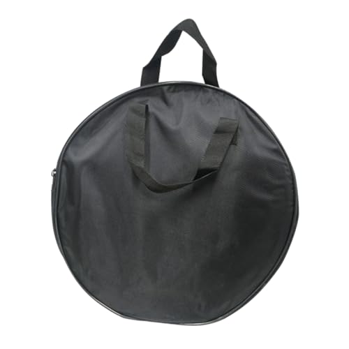 Yardwe Drum Pad Bag with Handle Durable Oxford Cloth Snare Bag for Easy Carrying and Protection for Travel and Performance Black Drum Cases