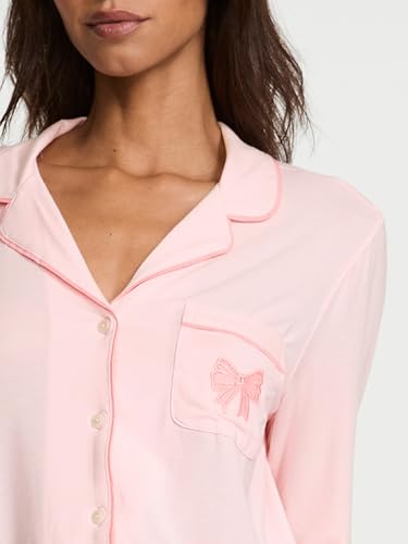 Victoria's Secret Modal Long Pajama Set, Sleepwear for Women, Angel Pink, XXL - image 3