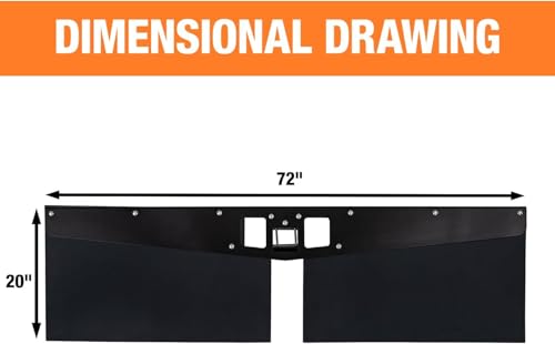 Image of Buyers Products 8597220 No Drill Truck Mud Flaps, Receiver Fit, 20 Inch