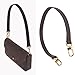 RICLVS Vachetta Leather Replacement Bags Wide Strap Shoulder Short Brown Straps for Speedy Graceful pochette Diane or Handbag (Coffee)