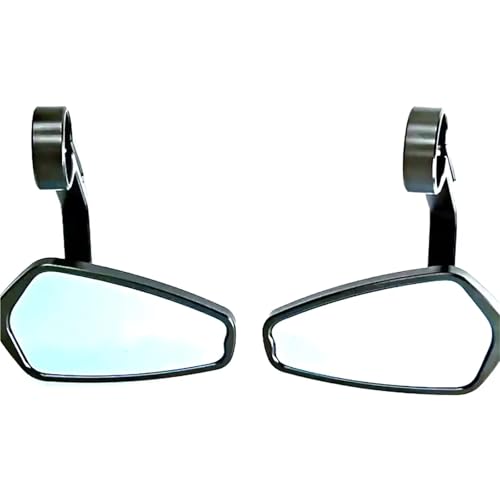 Rétroviseurs latéraux moto guidon universels aluminium bleu convexe