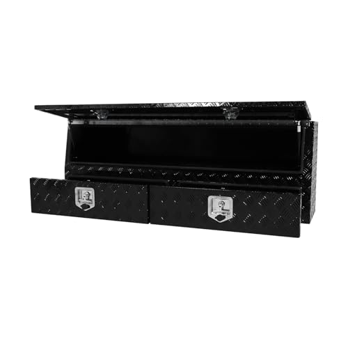 Image of Heavy-Duty 72 inch Aluminum Contractor Tool Box with Doors & Drawers