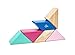 6 Piece Tegu Pocket Pouch Prism Magnetic Wooden Block Set, Blossom