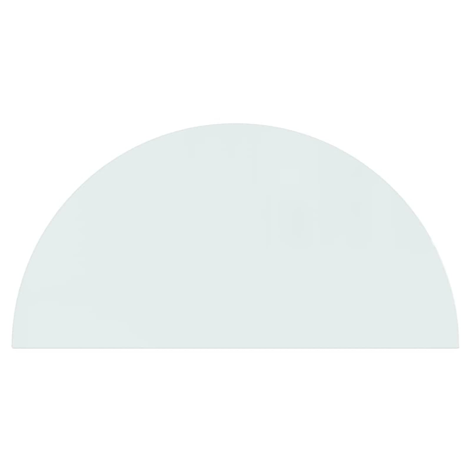Placa de cristal para chimenea, semicircular, 1200 x 600 mm, protector de suelo para parquet y superficies laminadas, base de estufa resistente a altas temperaturas, cubierta de suelo de vidrio