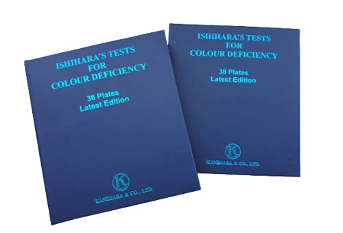Crabby Ishihara - Cuadro de pruebas para la deficiencia de color, 38 platos, última edición con manual de usuario