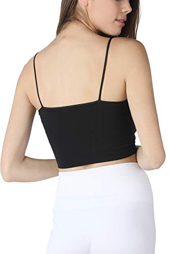 Image of NIKIBIKI Women Seamless Classic Crop Top Bralette, Made in U.S.A, One Size