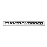 Turbocharged Logo 3D Metal Decal Emblem Auto Premium Badge Side Fender Car Decal Sticker (Black)