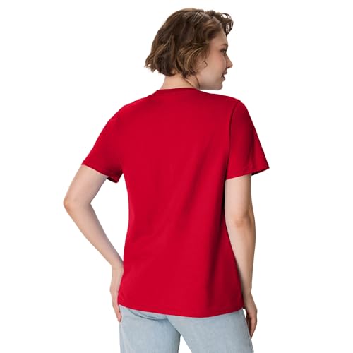 Image of Hanes Women's Perfect-T Crewneck T-Shirt, Lightweight Cotton Short Sleeve Tee for Women