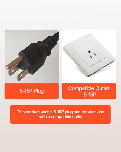 VEVOR Commercial Convection Oven, 66L/60Qt, Half-Size Conventional Oven Countertop, 1800W 4-Tier Toaster w/Front Glass Door, w/Trays Wire Racks Clip Gloves, 120V