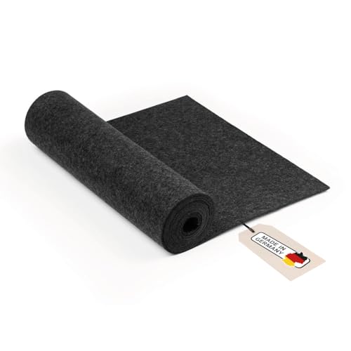 Chemin de table en feutre rectangulaire gris graphite pour table basse et salon - 2