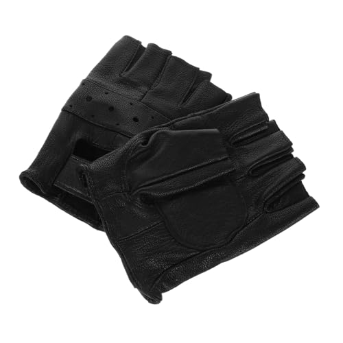 FUNOMOCYA Guantes de Media Dedo para Ciclismo y Moto Hombres y Mujeres Diseño Transpirable y Antideslizante PU Resistente Flexibles para Deportes al Aire para Pesca y Fitness