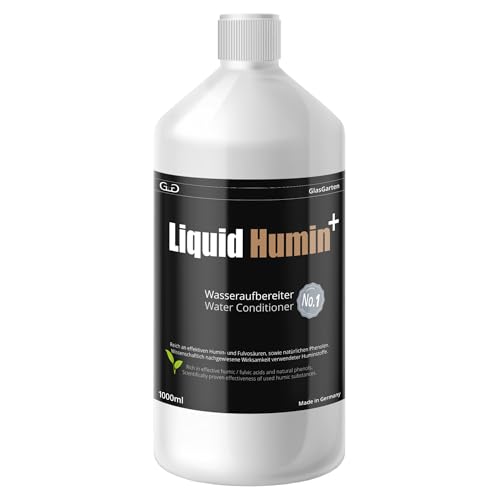 GlasGarten Liquid Humin+ | 1 L/ 1000ml – Huminstoffe in der Flasche. Verbesserung des Immunsystems der Tiere & Stabilisierung des pH-Werts - Schutz vor pH-Sturz