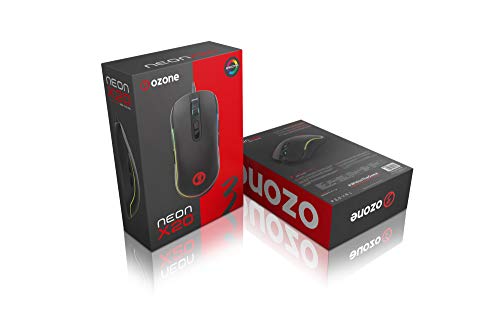 Ozone Mouse gaming NEON X20 -OZNEONX20- Mouse da gioco avanzato, sensore ottico, RGB, 5000 DPI, pulsanti programmabili, ergonomico, nero - Mouse gaming - Immagine 6