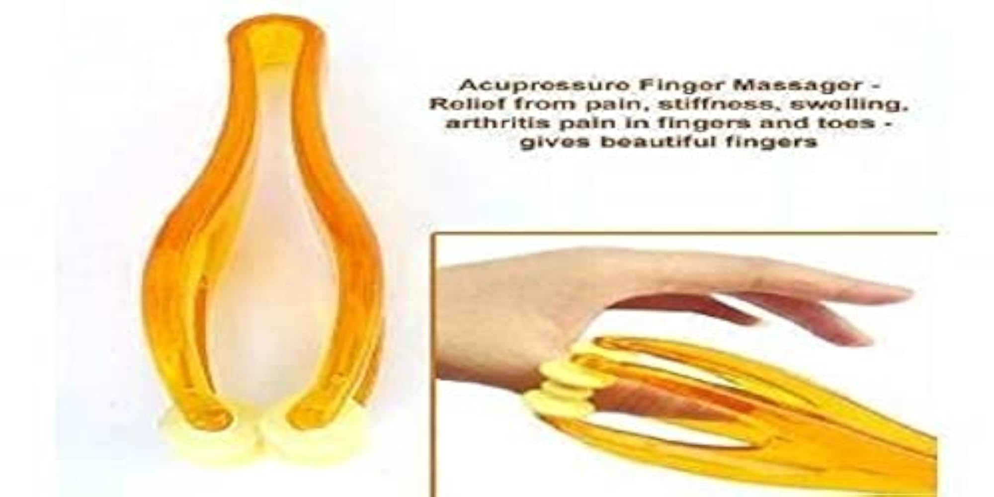 Pain Relief Finger Roller and 5 Acupressure Rings