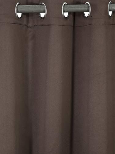 Image of Home Sizzler Polyester Solid Door Curtain, Long Door - 9 Feet, Brown, Pack of 2