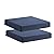 Patio Chair Cushions Set of 2 Non Slip Bottom Chair Pad with Ties waterproof Square Outdoor Seat Cushion Replacement for Garden Swing Furniture 20x20 Inch, Navy Blue