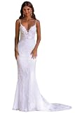 Mermaid Lace Wedding Dresses for Bride Elegant...