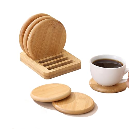 GCFTIFF Bamboo Coaster Set